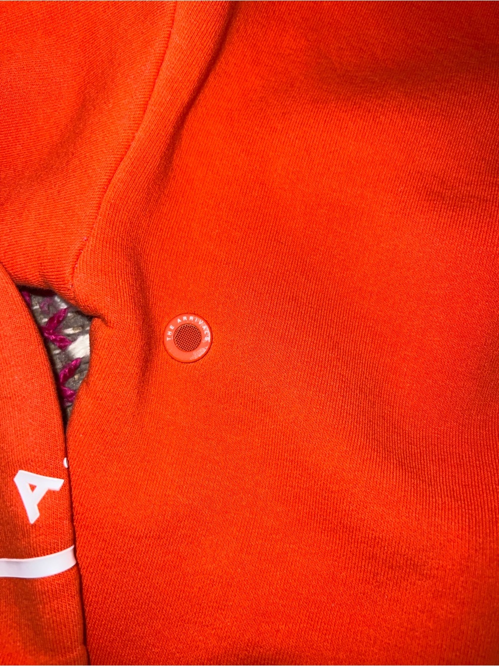The Arrivals Women's Cropped Hoodie in Bright Orange - Picture 7 of 9
